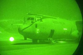 The IAF C-130J with Garud commandos makes night landing at Kargil Advanced Landing Ground on January 7, 2024. (Credits: IAF)