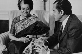 Indira Gandhi and Kissinger (credit: Getty Images)