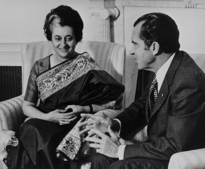 Indira Gandhi and Kissinger (credit: Getty Images)