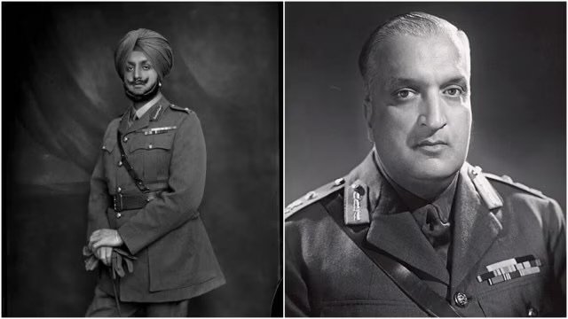 Maharaja Bhupinder Singh of Patiala (left), and Maharaja Hari Singh of Kashmir (right).