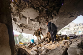 Israeli airstrike on Rafah. Photograph: Haitham Imad/EPA