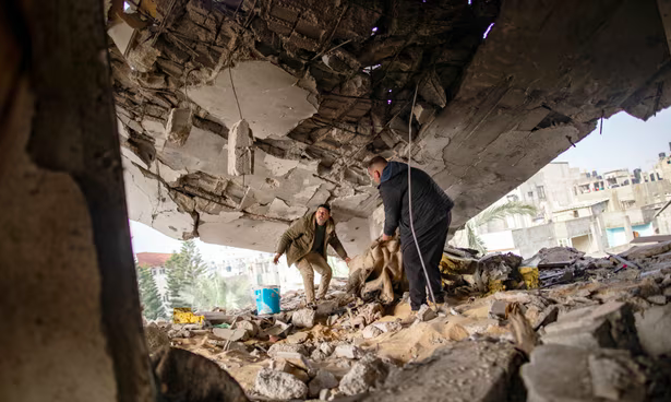 Israeli airstrike on Rafah. Photograph: Haitham Imad/EPA