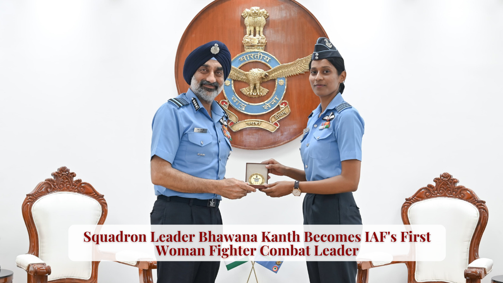 Squadron Leader Bhawana Kanth Becomes IAF-39's First Woman Fighter Combat Leader