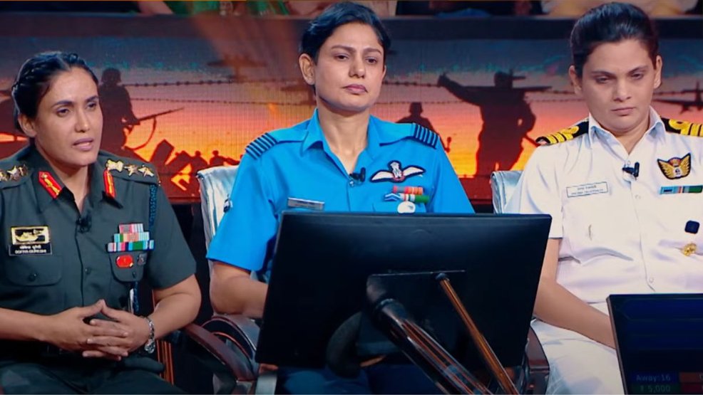 Col Sofiya Qureshi, Wg Cdr Vyomika Singh, Cdr Prerna Deosthalee on KBC